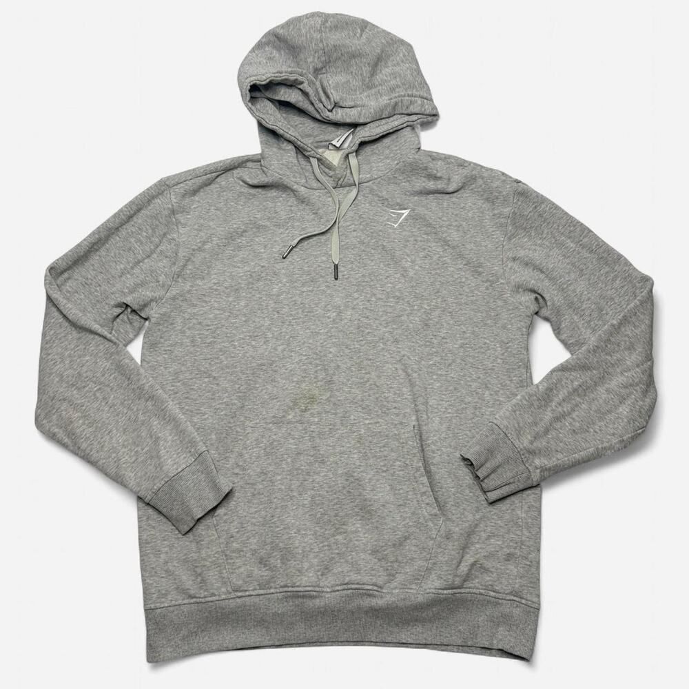 Gymshark Gray Pullover Hoodie Men’s Small Athletic Training Sweatshirt